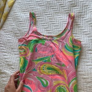 Lilly Pulitzer Size Small PINK Cotton Tank Top